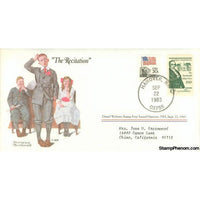 Norman Rockwell Classics "The Recitation", September 22, 1983 First Day Cover