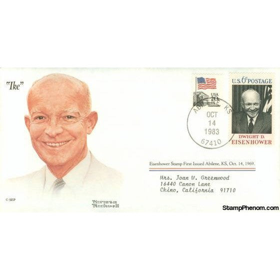 Norman Rockwell Classics "Ike", October 14, 1983 First Day Cover