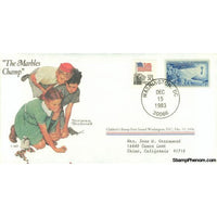 Norman Rockwell Classics "The Marbles Champ", December 15, 1983 First Day Cover