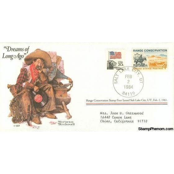 Norman Rockwell Classics "Dreams of Long Ago", February 2, 1984 First Day Cover