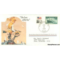 Norman Rockwell Classics "The Lure of the Sea", February 26, 1984 First Day Cover