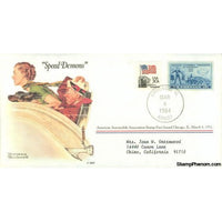 Norman Rockwell Classics "Speed Demons", March 4, 1984 First Day Cover