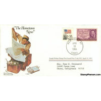 Norman Rockwell Classics "The Hometown News", April 10, 1984 First Day Cover