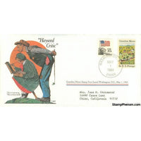 Norman Rockwell Classics "Hayseed Critic", May 1, 1984 First Day Cover