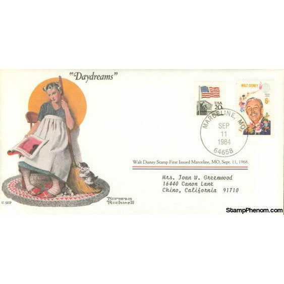 Norman Rockwell Classics "Daydreams", September 11, 1984 First Day Cover