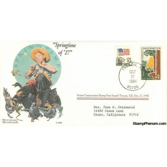 Norman Rockwell Classics "Springtime of '27", October 27, 1984 First Day Cover