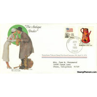 Norman Rockwell Classics "The Antique Dealer", April 19, 1985 First Day Cover