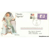 Norman Rockwell Classics "Saturday Night Out", June 2, 1985 First Day Cover