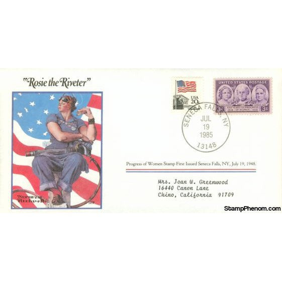 Norman Rockwell Classics "Rosie the Riveter", July 19, 1985 First Day Cover