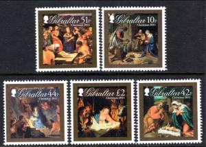 Gibraltar 1305-1309 Christmas MNH VF