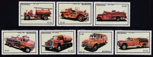 Nicaragua 1306-1312 Fire Engines MNH VF