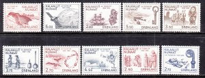 Greenland 148-157 MNH VF