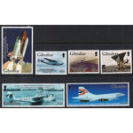 Gibraltar 932-937 Airplanes MNH VF