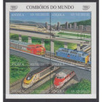 Angola 988 Trains Souvenir Sheet MNH VF