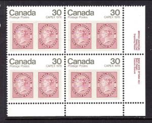 Canada 755 Stamp on Stamp Plate Block MNH VF