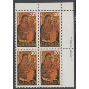 Canada 775 Christmas Inscription Plate Block MNH VF