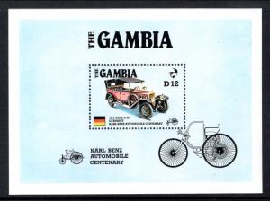 Gambia 628 Car Souvenir Sheet MNH VF