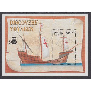 Nevis 662 Sailing Ship Souvenir Sheet MNH VF