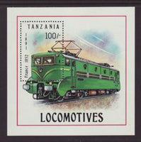 Tanzania 807 Train Souvenir Sheet MNH VF