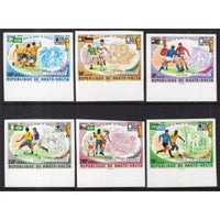 Burkina Faso 335-337,C193-C195 Soccer Imperfs MNH VF