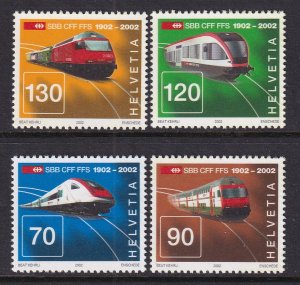 Switzerland 1116-119 Trains MNH VF