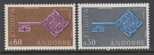 Andorra French 182-183 Europa MNH VF