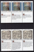 UN Geneva 193-194 Human Rights Strips of Three MNH VF