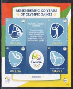 Ghana 2920 Summer Olympics Souvenir Sheet MNH VF