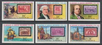 Liberia 703-708 US Bicentennial Imperfs MNH VF