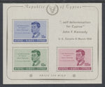 Cyprus 253a John F Kennedy Souvenir Sheet MNH VF