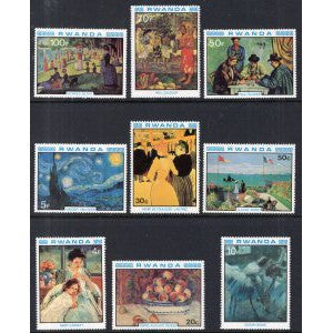 Rwanda 983-991 Paintings MNH VF