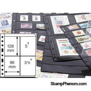 4 Pocket vertical VARIO Sheets, Black-Binders & Sheets-Lighthouse-StampPhenom