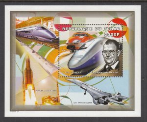 Chad 850 Transportation Souvenir Sheet MNH VF