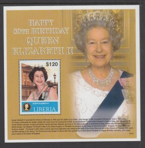 Liberia 2402 Queen Elizabeth II Souvenir Sheet MNH VF