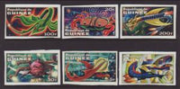 Guinea 593-598 Space Creatures Imperfs MNH VF