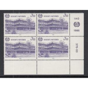 UN Vienna 48 Inscription Plate Block MNH VF