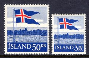 Iceland 313-314 Flags MNH VF