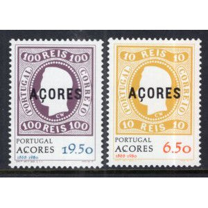 Azores 314-315 Stamp on Stamp MNH VF