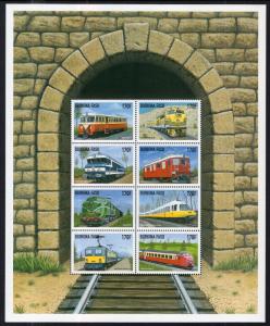 Burkina Faso 1121-1122 Trains Souvenir Sheet MNH VF