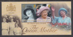 British Virgin Islands 983 Queen Mother Souvenir Sheet MNH VF