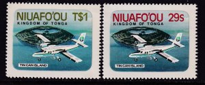 Tonga Niuafo-ou 1-2 Airplanes MNH VF