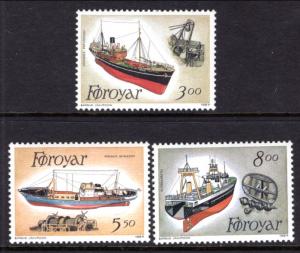 Faroe Islands 158-160 Ships MNH VF