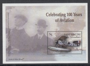 St Vincent 3138 Airplane Souvenir Sheet MNH VF