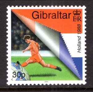 Gibraltar 833 Soccer MNH VF