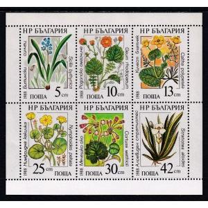 Bulgaria 3305a Flowers Souvenir Sheet MNH VF