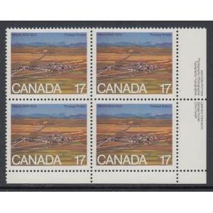 Canada 864 Inscription Plate Block MNH VF