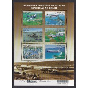 Brazil 2821 Airplanes Souvenir Sheet MNH VF