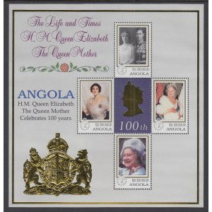 Angola 1086 Queen Mother Souvenir Sheet MNH VF