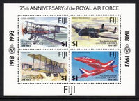 Fiji 691 Airplanes Souvenir Sheet MNH VF