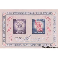 United States of America 1956 5th Intl. Philatelic Exhibition Souvenir Sheet Single